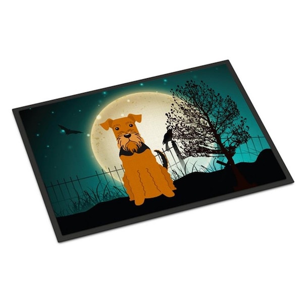 Carolines Treasures Halloween Scary Airedale Indoor or Outdoor Mat, 24 x 0.25 x 36 in. BB2231JMAT - main
